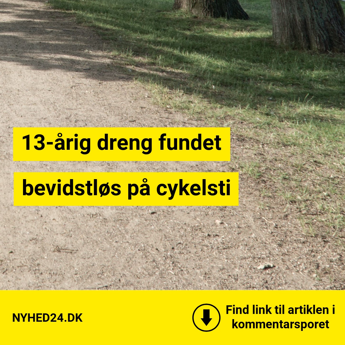 bevidstløs på cykelsti