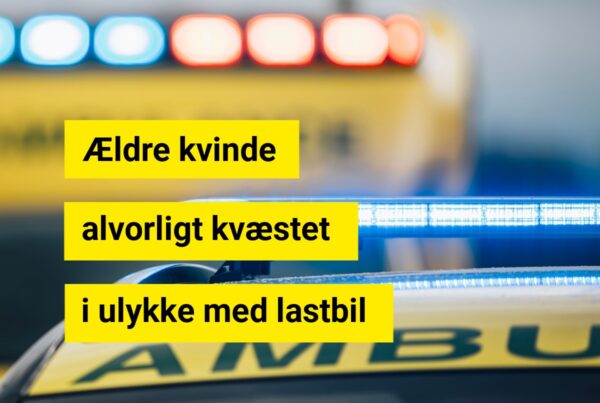 ældre kvinde alvorligt kvæstet