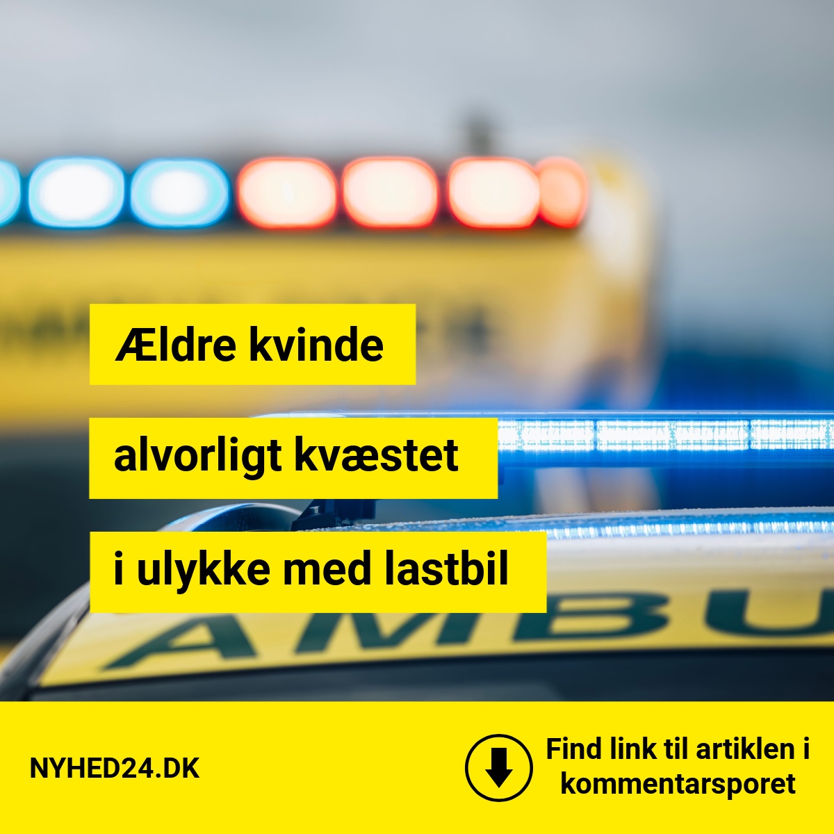 ældre kvinde alvorligt kvæstet