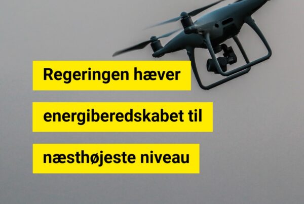 Regeringen hæver energiberedskabet til næsthøjeste niveau