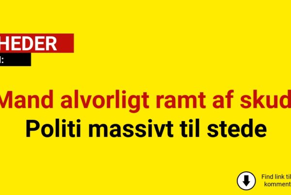 Mand alvorligt ramt af skud: Politi massivt til stede