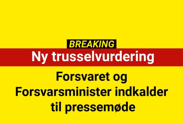 Forsvaret og Forsvarsminister indkalder til pressemøde