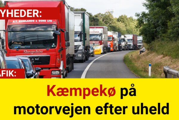 Kæmpekø på motorvejen efter uheld