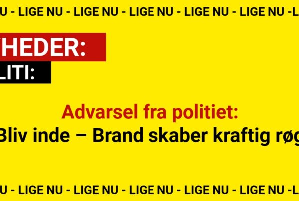 Advarsel fra politiet: Bliv inde – Brand skaber kraftig røg