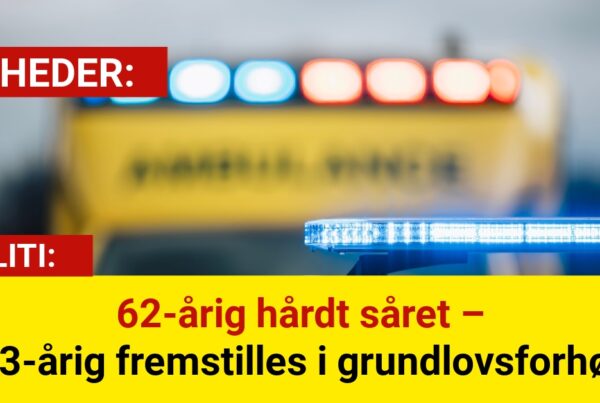 Politiet: Ung mand sigtet efter påkørsel, der sendte 62-årig på hospitalet