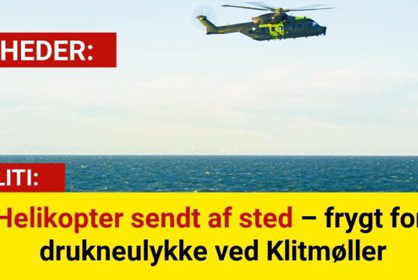 Helikopter sendt af sted – frygt for drukneulykke ved Klitmøller