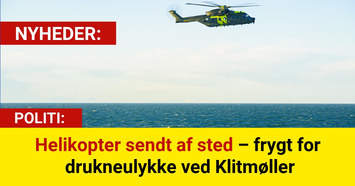 Helikopter sendt af sted – frygt for drukneulykke ved Klitmøller