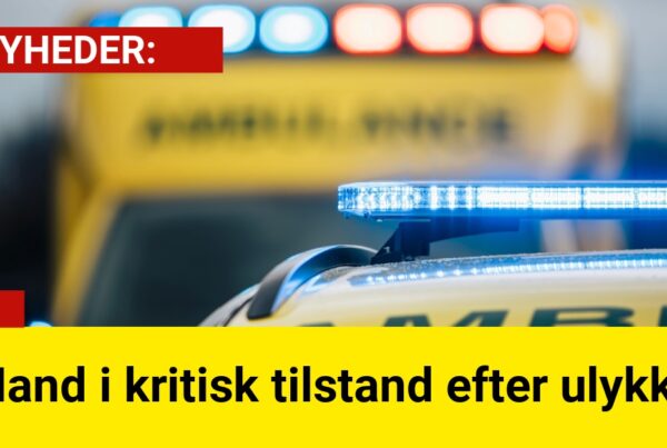 Mand i kritisk tilstand efter ulykke