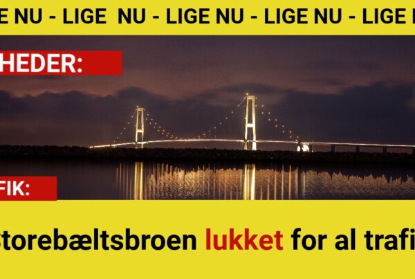 Storebæltsbroen lukket for al trafik
