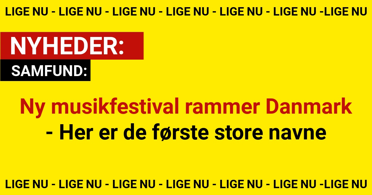 Ny musikfestival rammer Danmark - Her er de første store navne