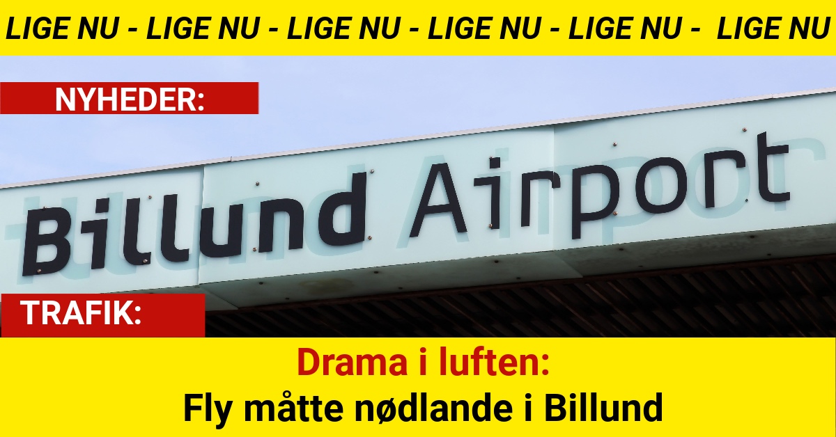 Drama i luften: Fly måtte nødlande i Billund