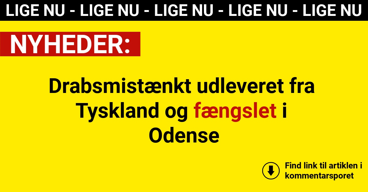 Drabsmistænkt udleveret fra Tyskland og fængslet i Odense