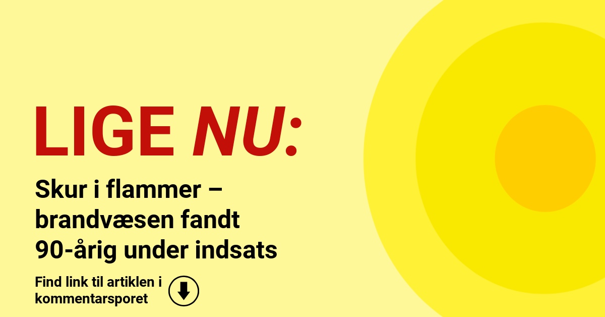 Skur i flammer – brandvæsen fandt 90-årig under indsats