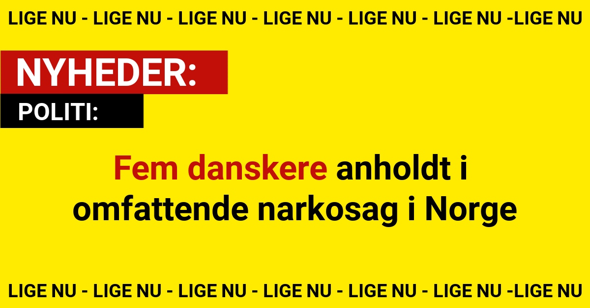 Fem danskere anholdt i omfattende narkosag i Norge