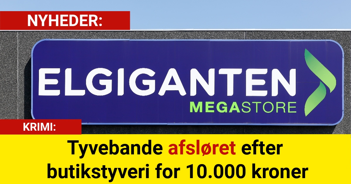 Tyvebande afsløret efter butikstyveri for 10.000 kroner