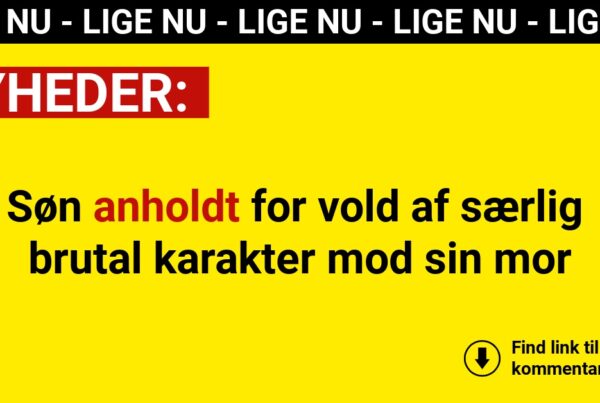 Søn anholdt for vold af særlig brutal karakter mod sin mor