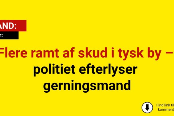 Flere ramt af skud i tysk by – politiet efterlyser gerningsmand