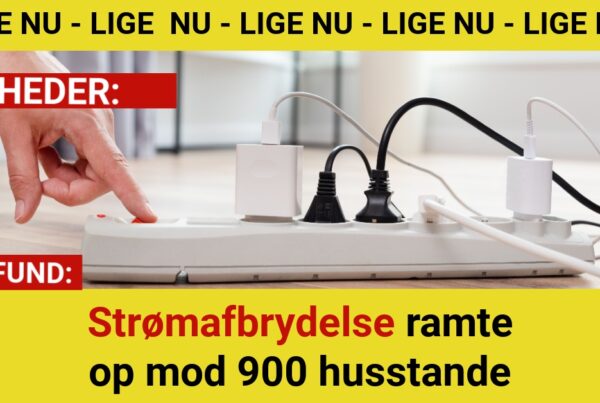 Strømafbrydelse ramte op mod 900 husstande