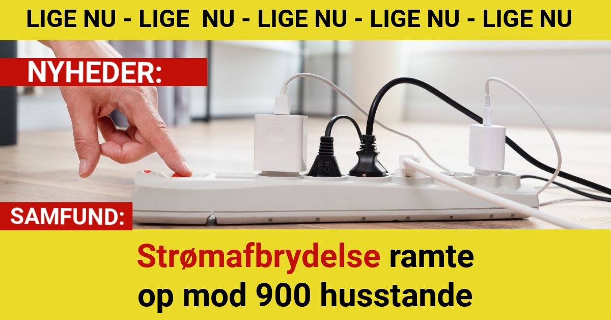 Strømafbrydelse ramte op mod 900 husstande