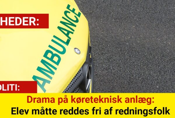 Drama på køreteknisk anlæg: Elev måtte reddes fri af redningsfolk