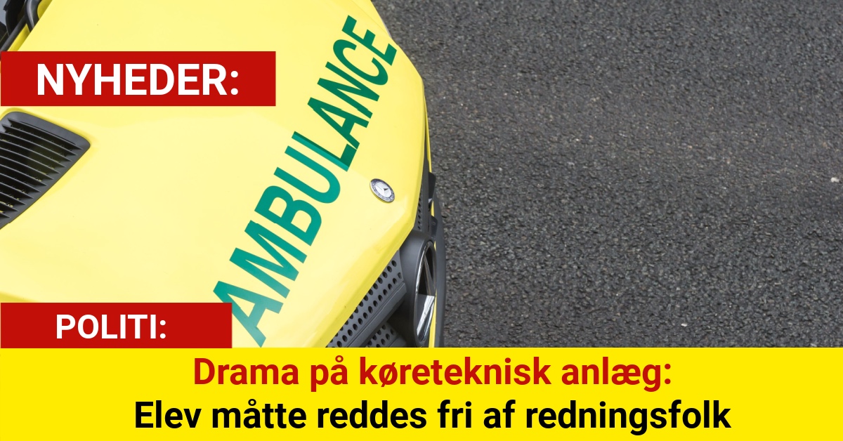 Drama på køreteknisk anlæg: Elev måtte reddes fri af redningsfolk