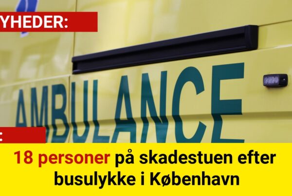 18 personer på skadestuen efter busulykke i København