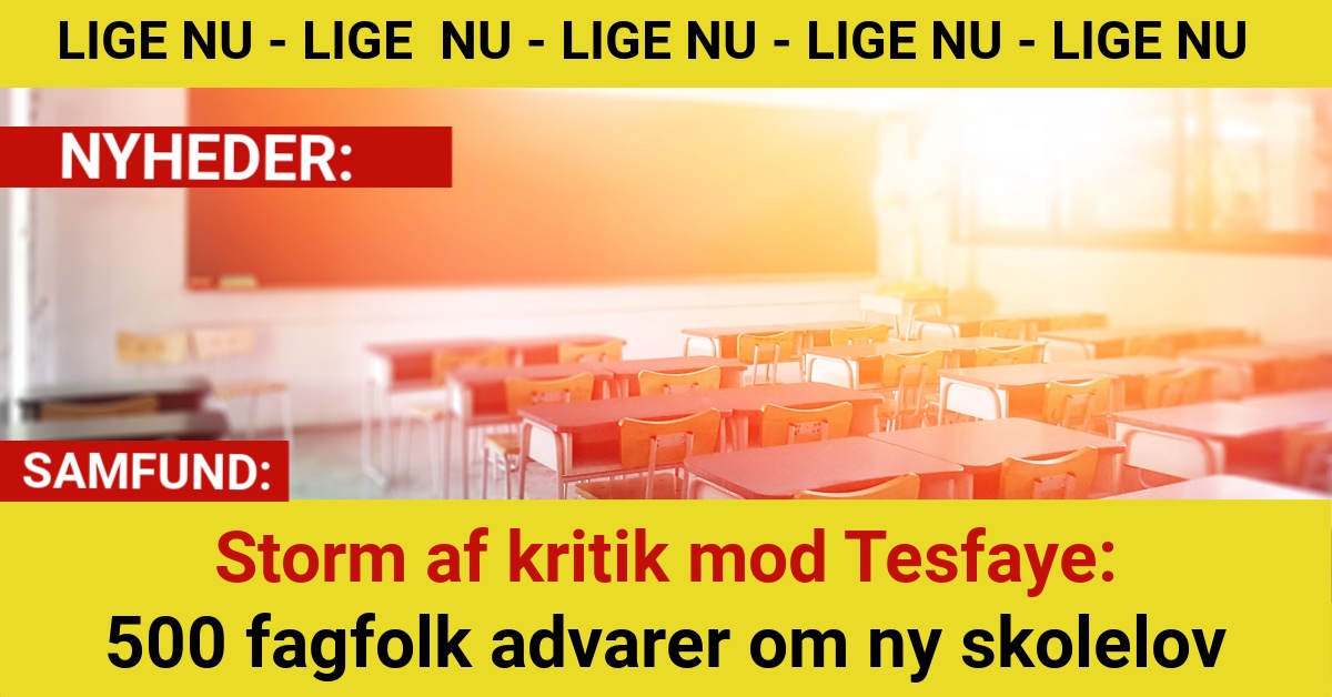 Storm af kritik mod Tesfaye: 500 fagfolk advarer om ny skolelov