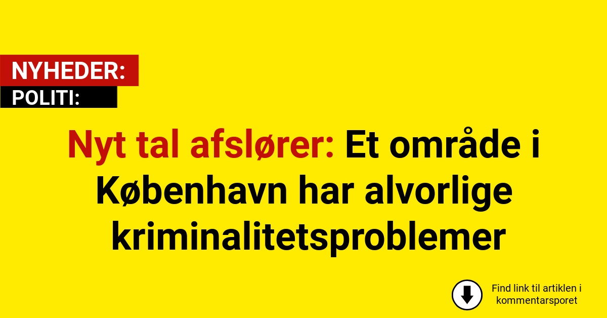 Nyt tal afslører: Et område i København har alvorlige kriminalitetsproblemer