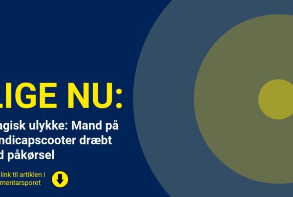 Tragisk ulykke: Mand på handicapscooter dræbt ved påkørsel