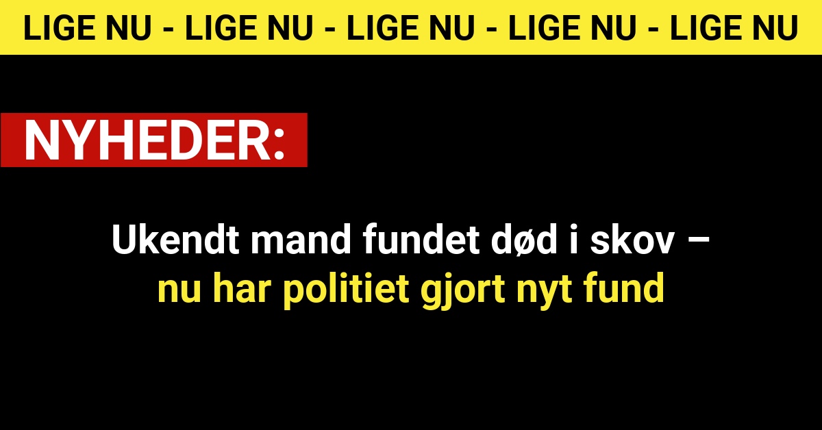 Ukendt mand fundet død i skov – nu har politiet gjort nyt fund