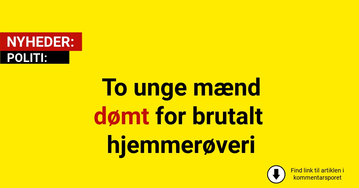 To unge mænd dømt for brutalt hjemmerøveri