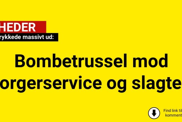 bombetrussel mod slagteri og borgerservice