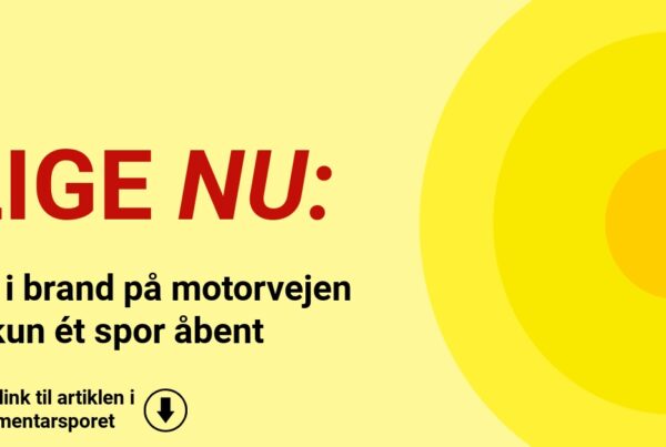 Bil i brand på motorvejen – kun ét spor åbent