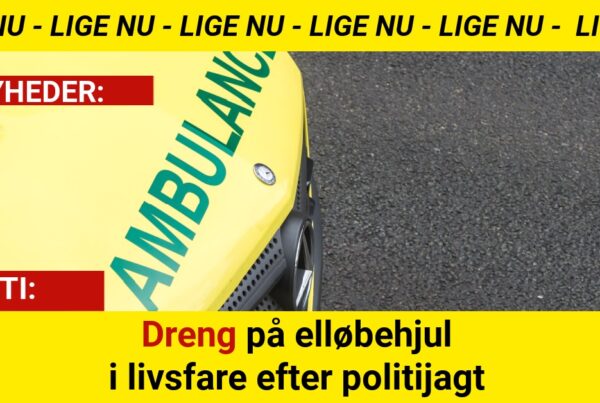 Dreng på elløbehjul i livsfare efter politijagt