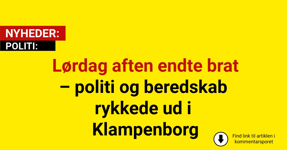 Lørdag aften endte brat – politi og beredskab rykkede ud i Klampenborg