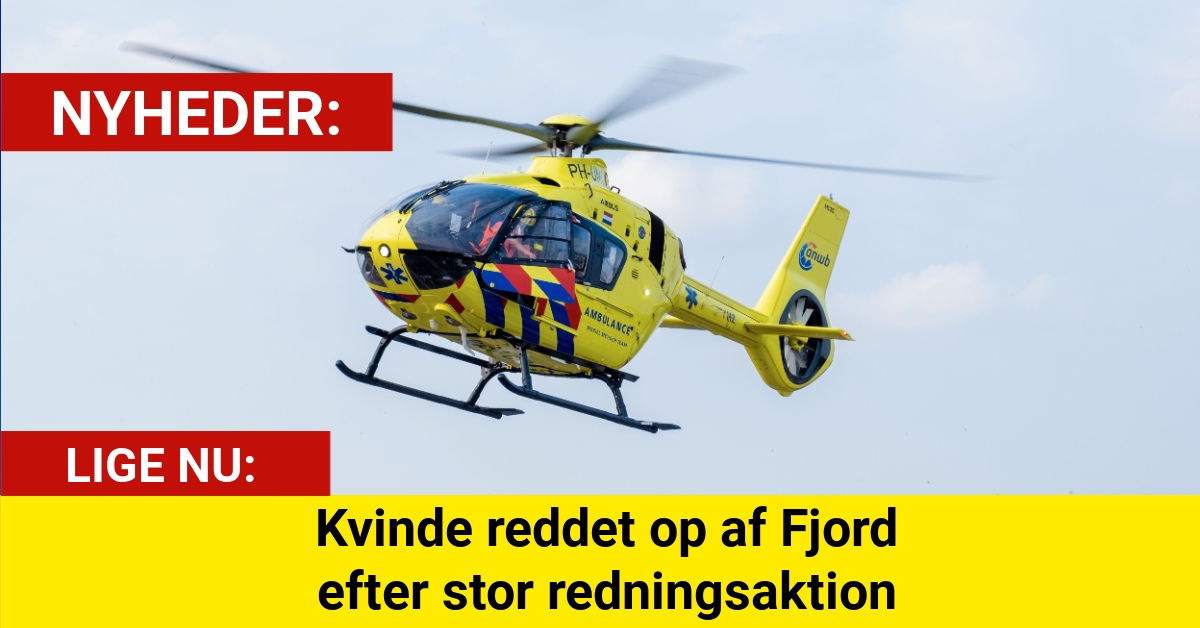 Kvinde reddet op af Fjord efter stor redningsaktion