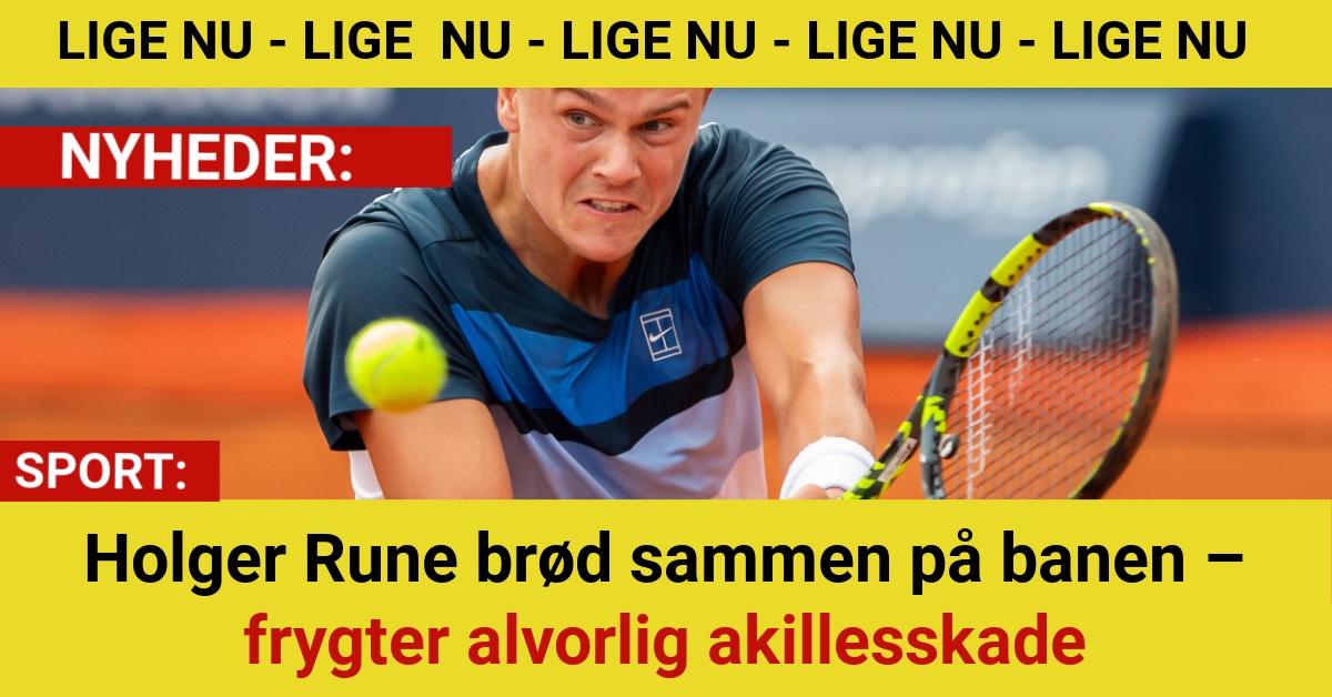 Tårer og smerte: Holger Rune måtte forlade banen i Stockholm