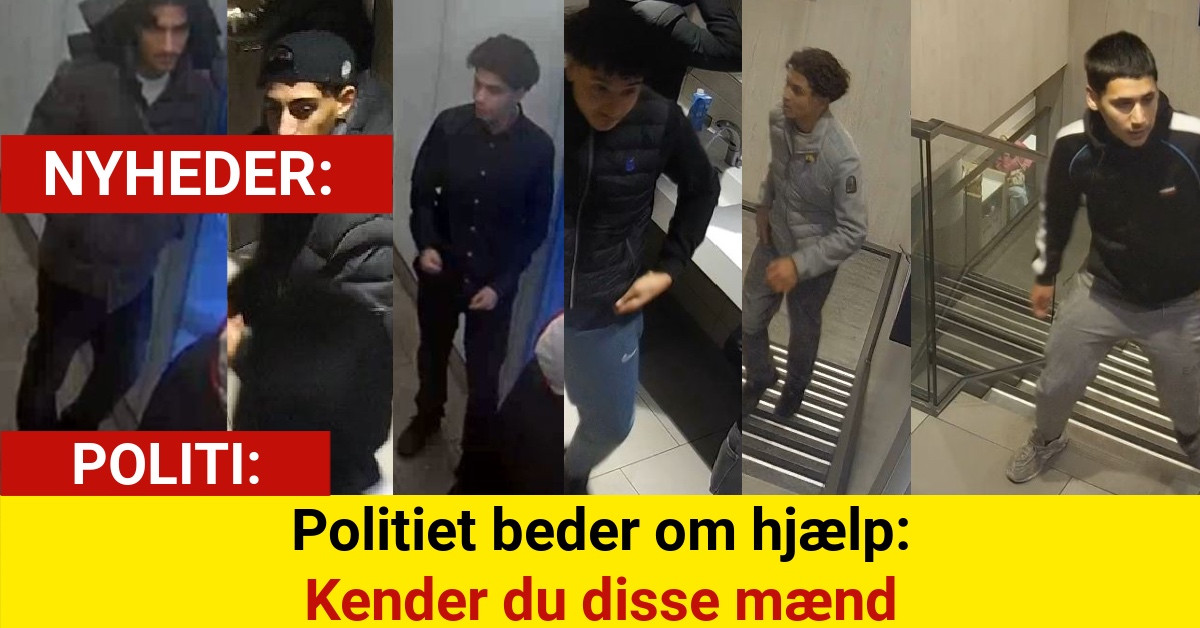 Politiet beder om hjælp: Kender du disse mænd