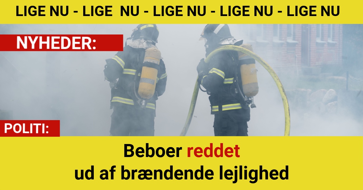 Beboer reddet ud af brændende lejlighed