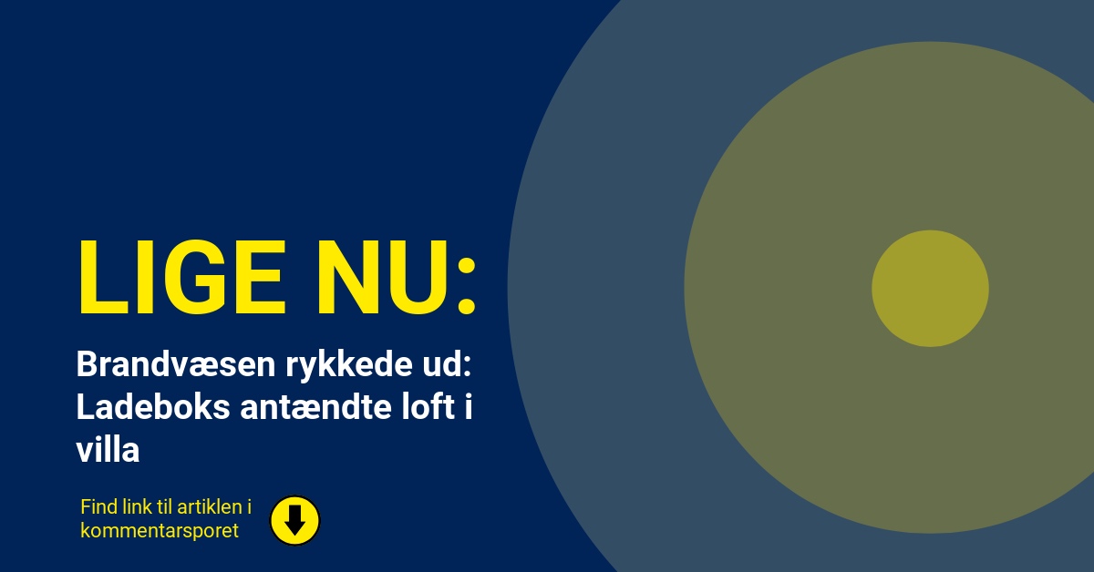 Brandvæsen rykkede ud: Ladeboks antændte loft i villa