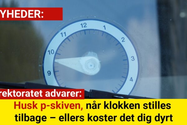 Vejdirektoratet advarer: Tjek din p-skive før vintertid