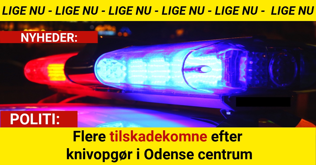 Flere tilskadekomne efter knivopgør i Odense centrum