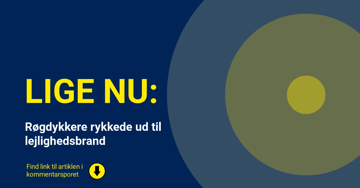 Røgdykkere rykkede ud til lejlighedsbrand