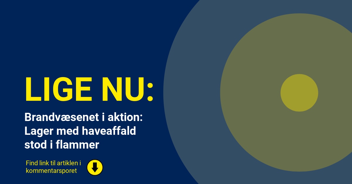 Brandvæsenet i aktion: Lager med haveaffald stod i flammer