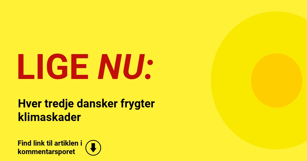 Hver tredje dansker frygter klimaskader