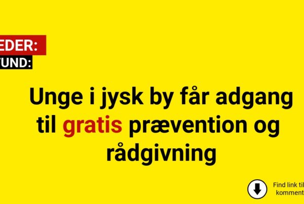 Unge i jysk by får adgang til gratis prævention og rådgivning