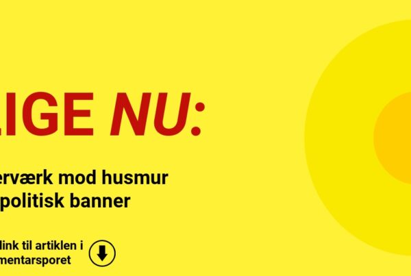 Hærværk mod husmur og politisk banner