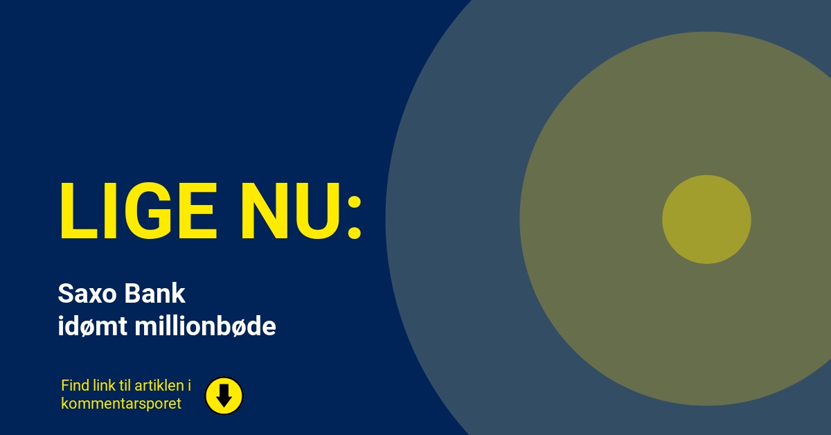 Saxo Bank idømt millionbøde