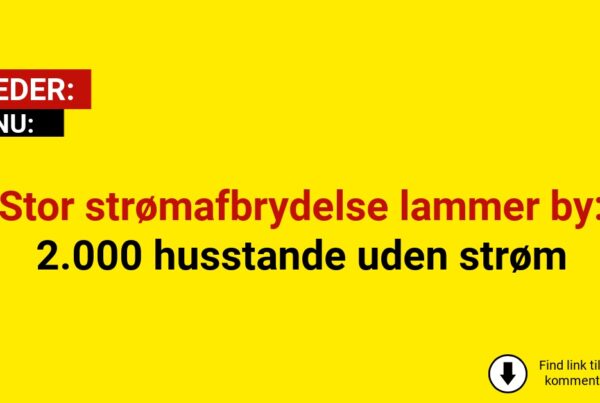 Stor strømafbrydelse lammer by: 2.000 husstande uden strøm