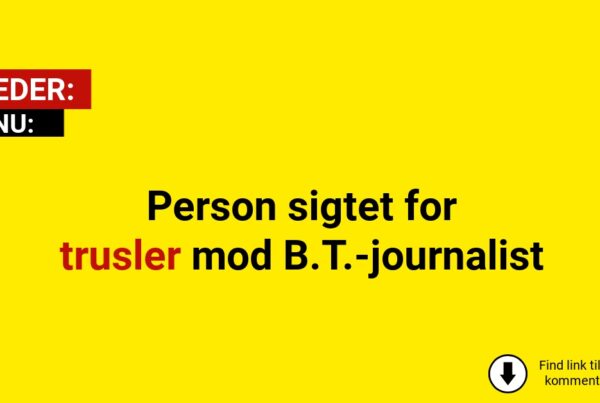 Person sigtet for trusler mod B.T.-journalist